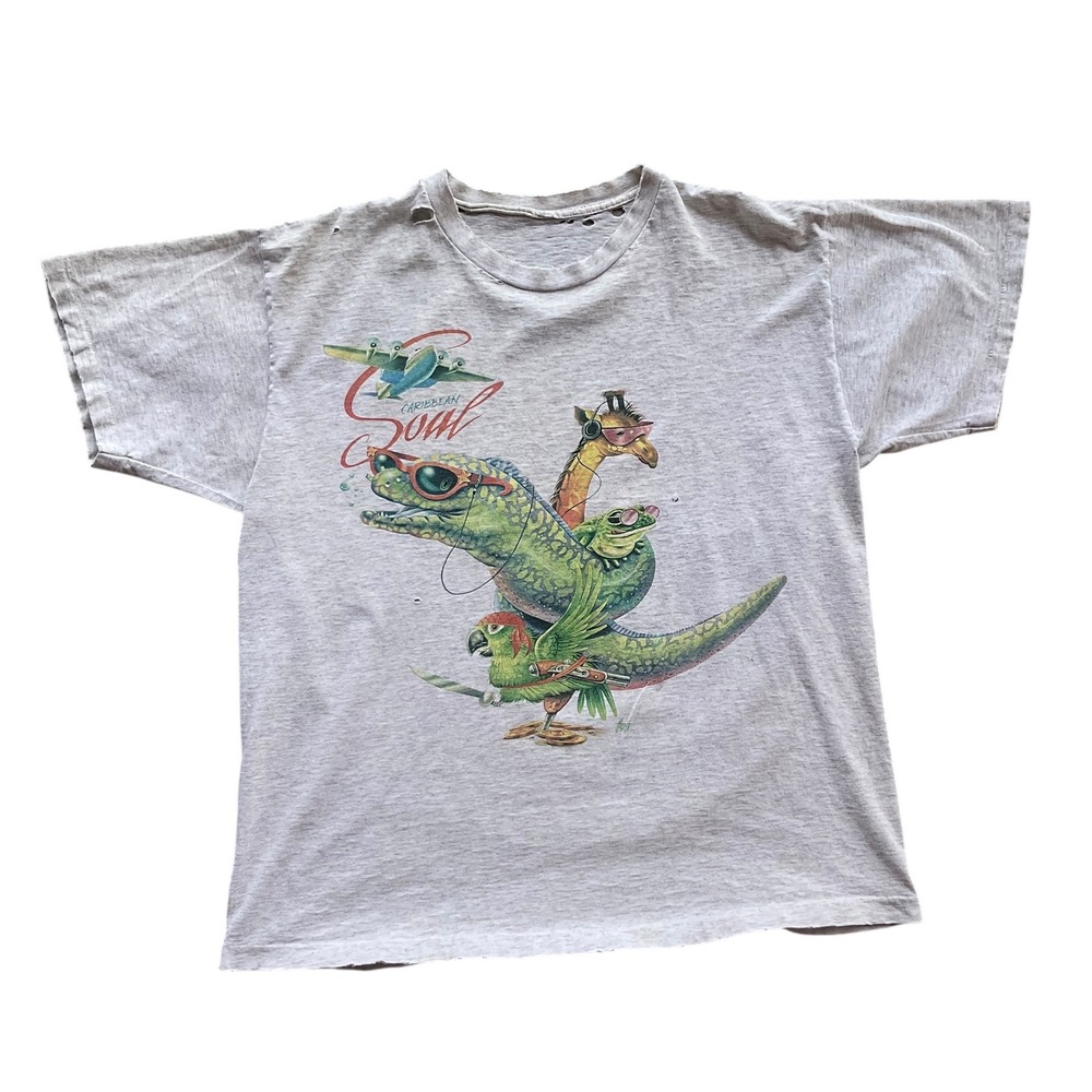 Vintage Caribbean Soul T-Shirt‎ 10th Anniversary Graphic Tee Mens Size